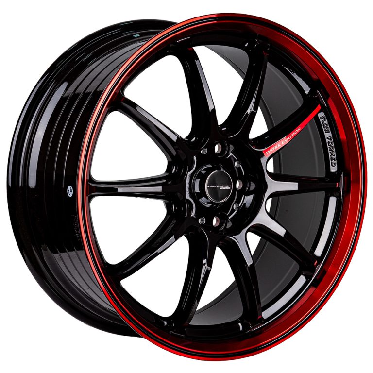 Llantas Aro 18X8 5X114 3 Et35 Work Emotion Black Red Lp Rgw034 Set 4