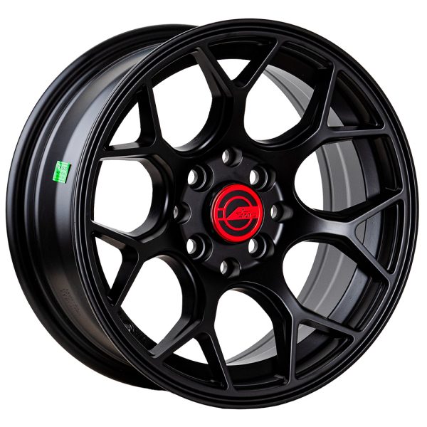 Llantas Aro 14X6 4X100 4X114 3 Et10 Ams Matte Black Qc1729 Set 4