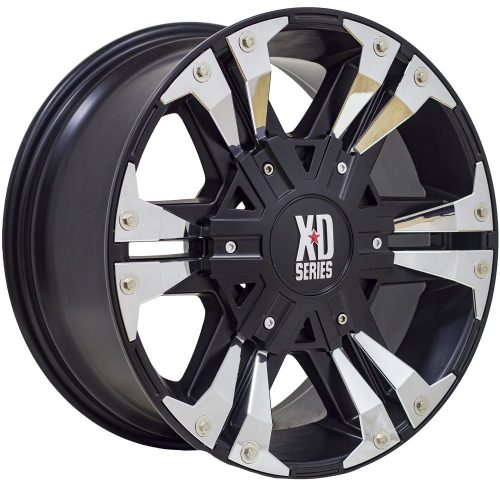 Llantas Aro 17X8 6X139.7 6 Rockstar Arms Silver-Black (Set 4 Llantas)