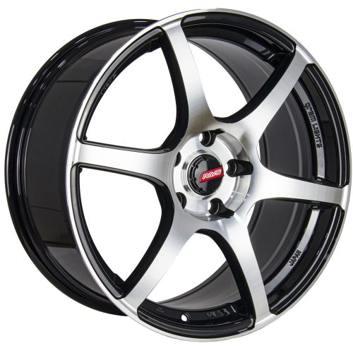 Llantas Aro 18X8.5 5X114.3 Et40 Rays Gram Lights Black-Silver (Set 4 Llantas)