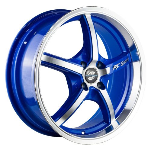 Llantas Aro 17X7 4X100 Et38 Wheelegend 5 Arms Blue Silver (Set 4 Llantas)