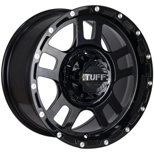 Llantas Aro 16X8 5X114.3 Et10 Tuff At Canyon Pro Black Machine (Set 4 Llantas)
