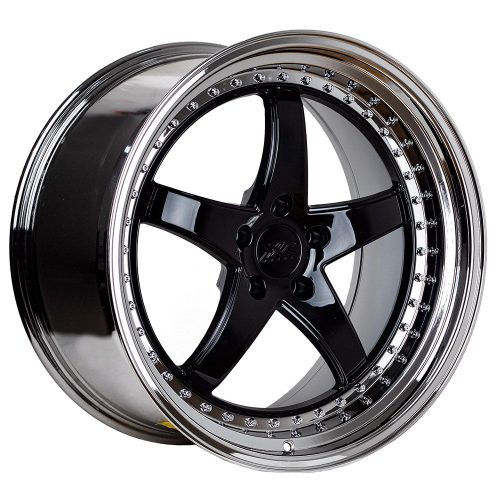 Llantas Aro 20X10.5 5X114.2 Et25 Xxr Black+Chrome Lip 51755 (Set 4 Llantas)