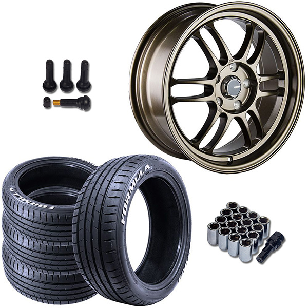 Pack aro 17 llantas 17X7 5X114.3 ENKEI +VITOUR 215/45R17 (White Letter) –  Venta Store