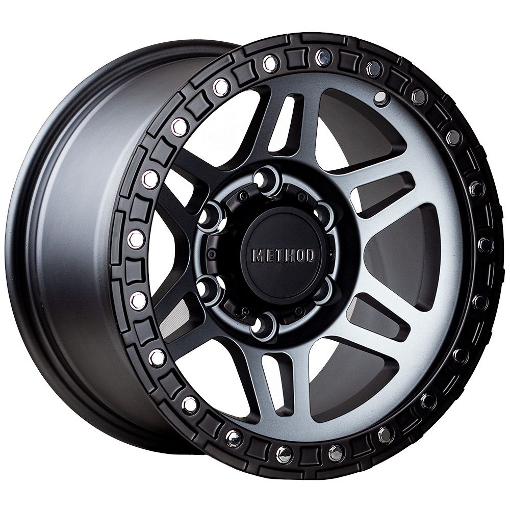 Method 15X8 6X139.7 Et0 Matt Grey+Lip Matt Black Qc1294 (Set 4 Llantas ...