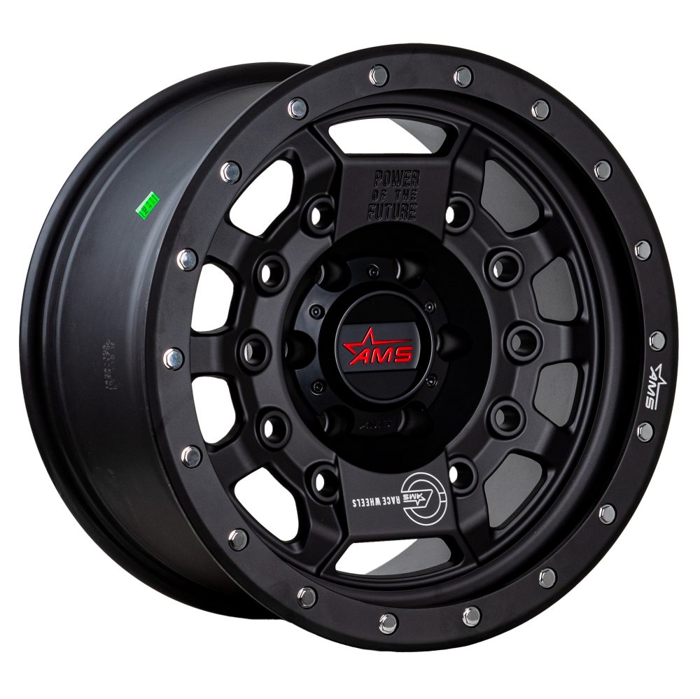 Llantas Aro 17X9 6X135 Et-15 Ams Negro Matte Qc1939 (Set De 4 Llantas)