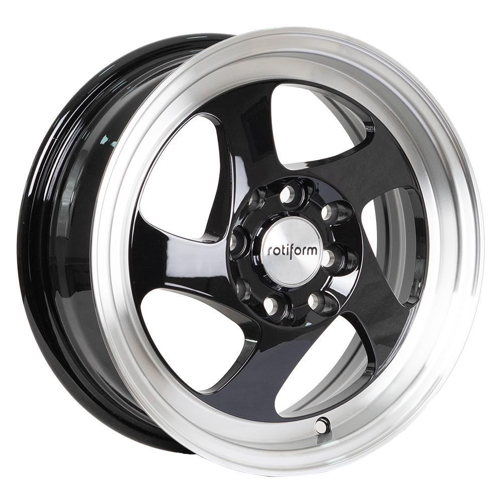 Llantas Aro 14X5.5 4X100 4X114.3 ET38 Rotiform 8801 Black Lip (Set De 4 ...