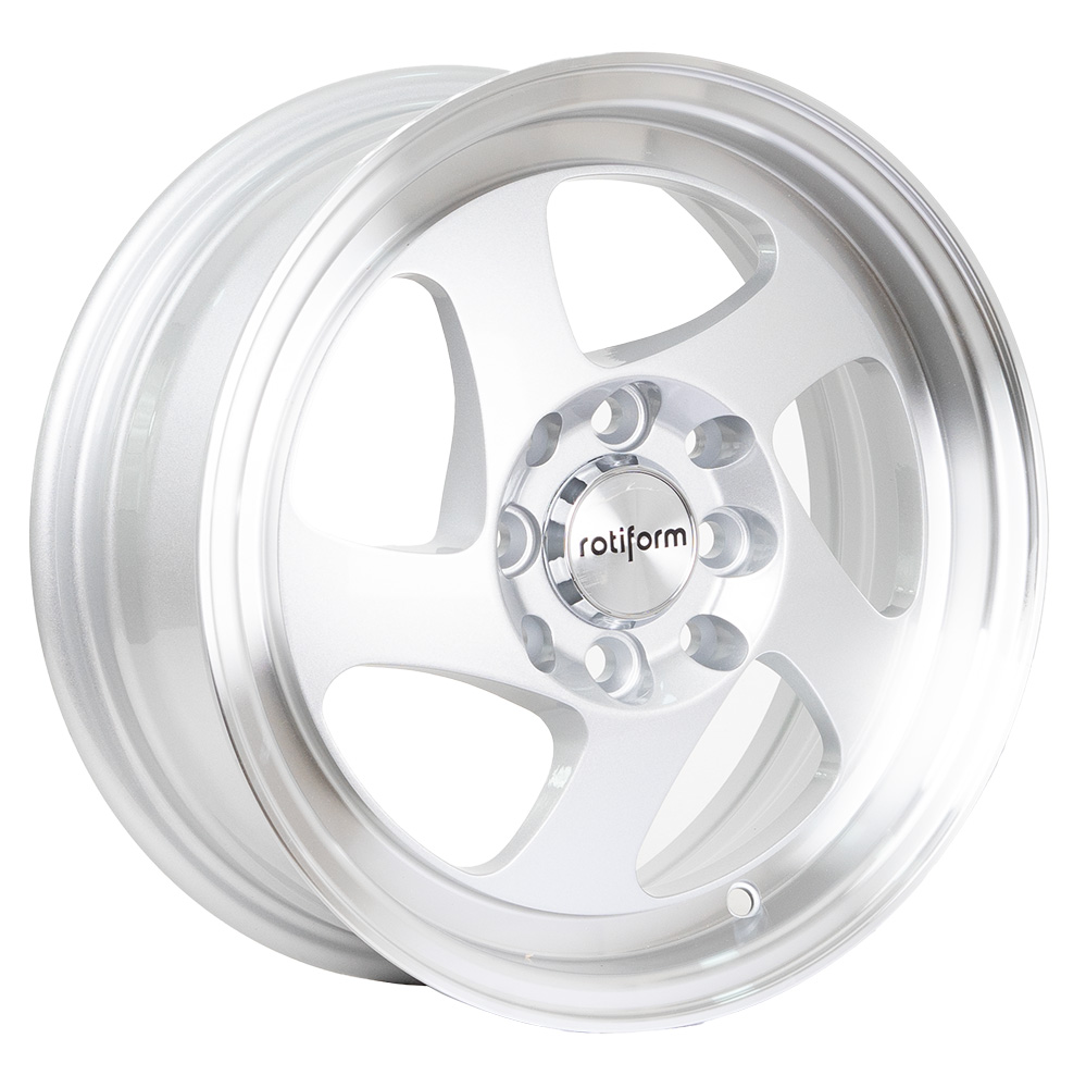 Llantas Aro 14X5.5 4X100 4X114.3 ET38 Rotiform 8801 Silver Machine Lip ...