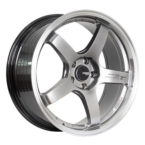 Llantas Aro 18×8 5×108 ET35 Advan 027FF Hyper Black + Mill Word (Set De 4 Llantas)