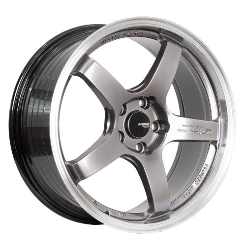 Llantas Aro 18×8 5×112 ET35 Advan 027FF Hyper Black + Mill Word (Set De 4 Llantas)